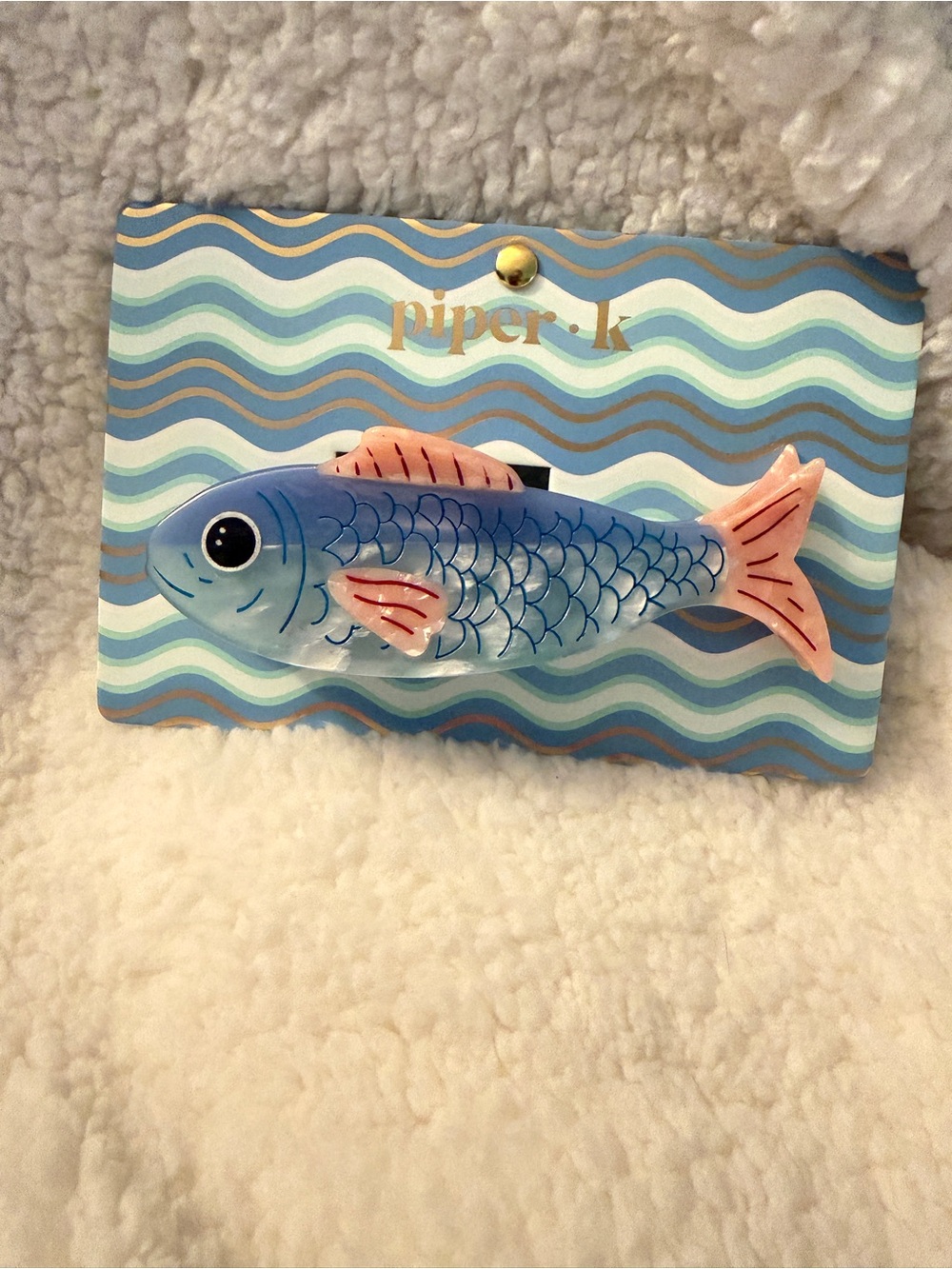 Piper K Blue and Pink hair clip